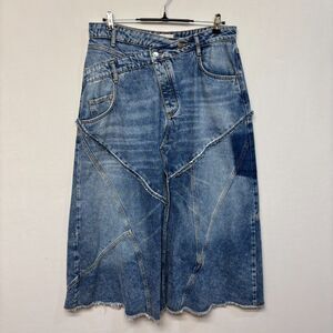 Pilcro Women Long Maxi Jean Skirt Size US 12 UK 16 Blue Denim C029 -29
